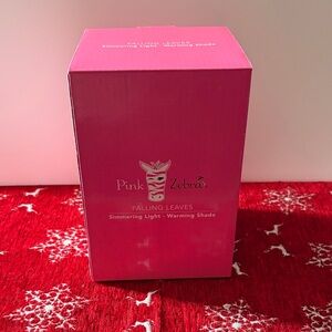 Pink Zebra Falling Leaves Simmering Lights Warming Shade